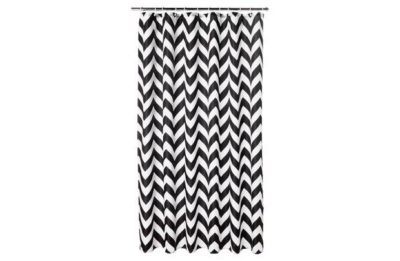 HOME Chevron Shower Curtain - Black